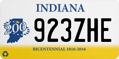 IN license plate 923ZHE