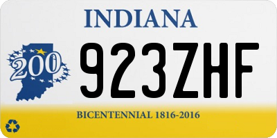 IN license plate 923ZHF