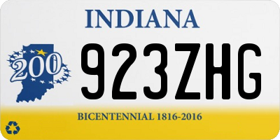 IN license plate 923ZHG