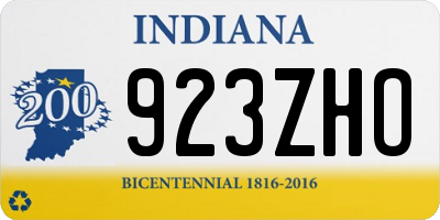 IN license plate 923ZHO