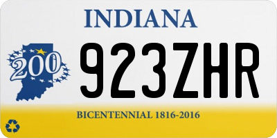 IN license plate 923ZHR