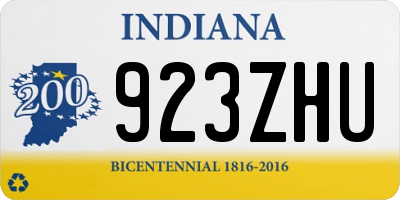 IN license plate 923ZHU