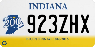 IN license plate 923ZHX