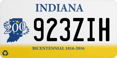IN license plate 923ZIH