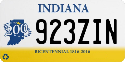 IN license plate 923ZIN