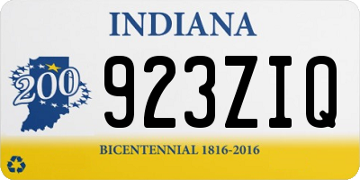 IN license plate 923ZIQ