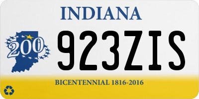 IN license plate 923ZIS