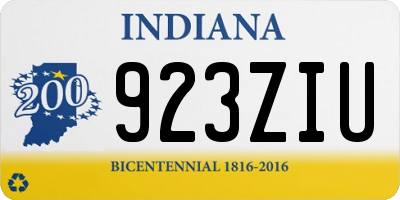 IN license plate 923ZIU