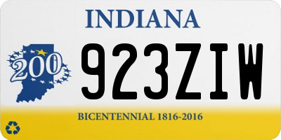 IN license plate 923ZIW