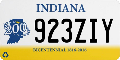 IN license plate 923ZIY