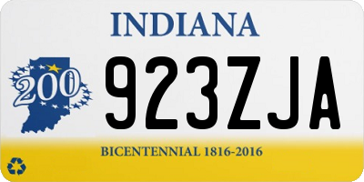IN license plate 923ZJA