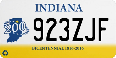 IN license plate 923ZJF