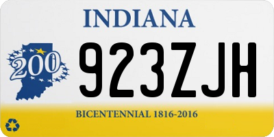 IN license plate 923ZJH