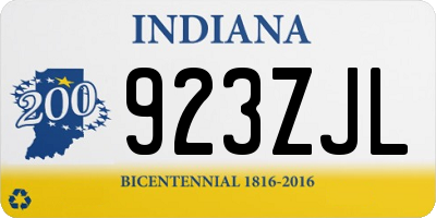 IN license plate 923ZJL