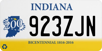 IN license plate 923ZJN