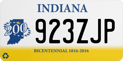 IN license plate 923ZJP