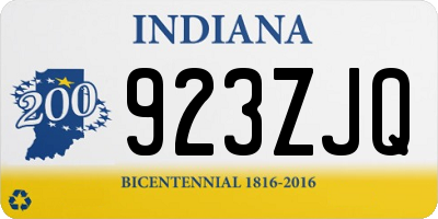 IN license plate 923ZJQ