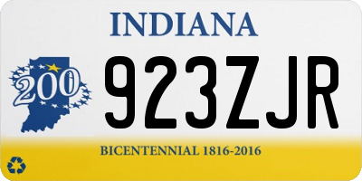 IN license plate 923ZJR