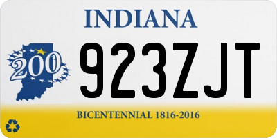 IN license plate 923ZJT