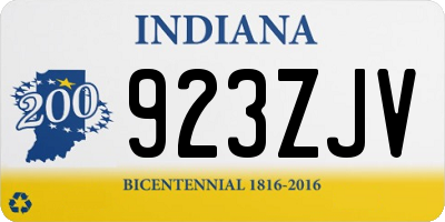 IN license plate 923ZJV