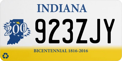 IN license plate 923ZJY