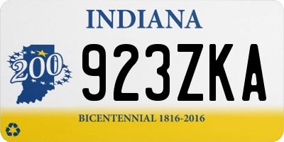 IN license plate 923ZKA