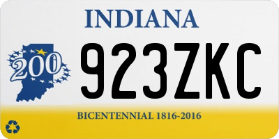 IN license plate 923ZKC
