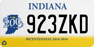 IN license plate 923ZKD