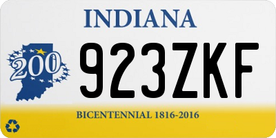 IN license plate 923ZKF