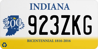 IN license plate 923ZKG