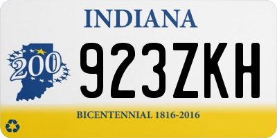 IN license plate 923ZKH