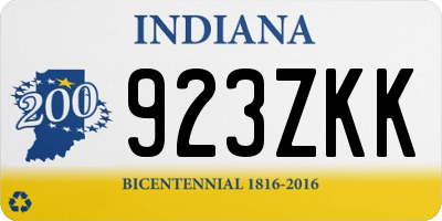 IN license plate 923ZKK