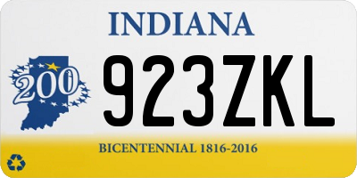 IN license plate 923ZKL
