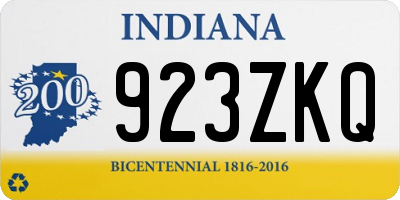 IN license plate 923ZKQ