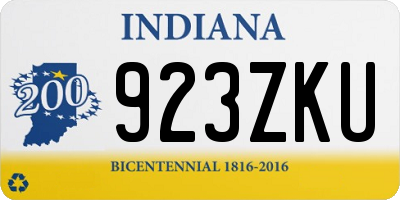 IN license plate 923ZKU