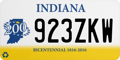 IN license plate 923ZKW
