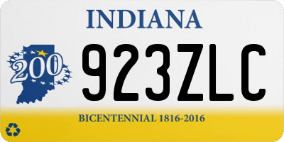 IN license plate 923ZLC