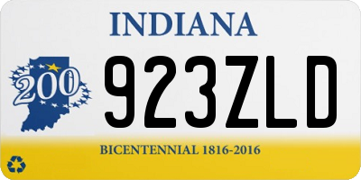 IN license plate 923ZLD