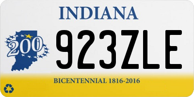IN license plate 923ZLE