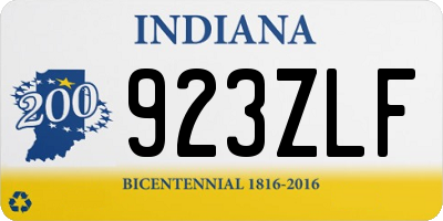 IN license plate 923ZLF