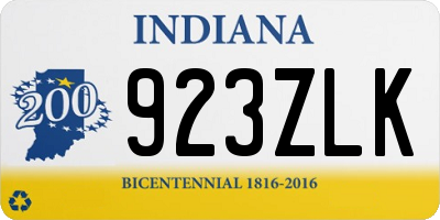 IN license plate 923ZLK