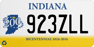 IN license plate 923ZLL