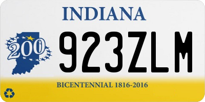 IN license plate 923ZLM