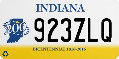 IN license plate 923ZLQ