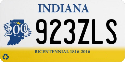 IN license plate 923ZLS