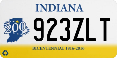 IN license plate 923ZLT