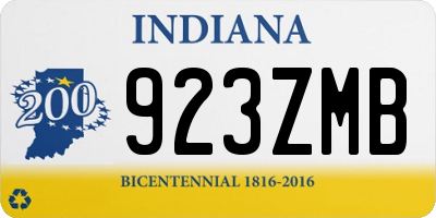 IN license plate 923ZMB