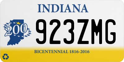 IN license plate 923ZMG