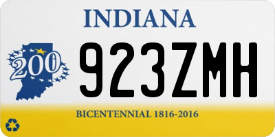 IN license plate 923ZMH