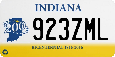 IN license plate 923ZML